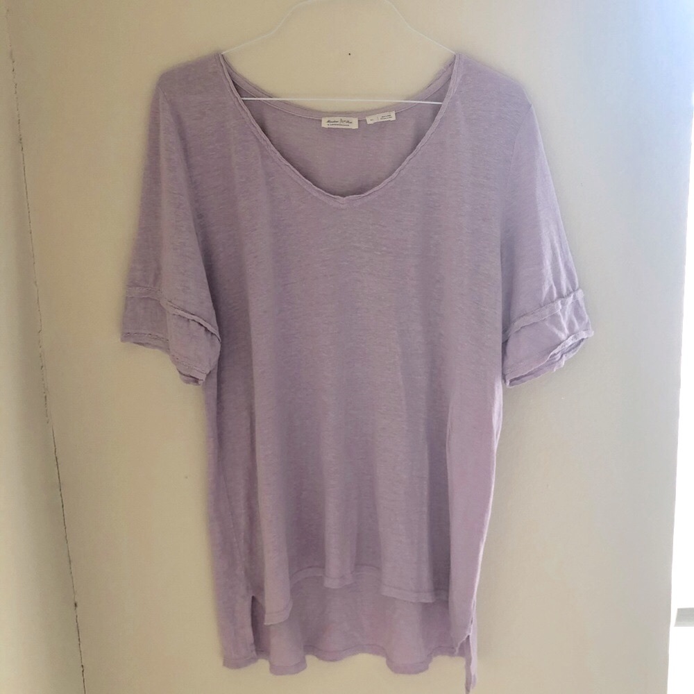 Meadow Rue by Anthro XL Dusty Rose VNeck Shirt